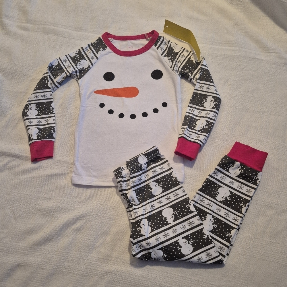 Snowman Pajama 2 Pc. Set Pants Pullover Top LS Lightweight Size Toddler 4 Years